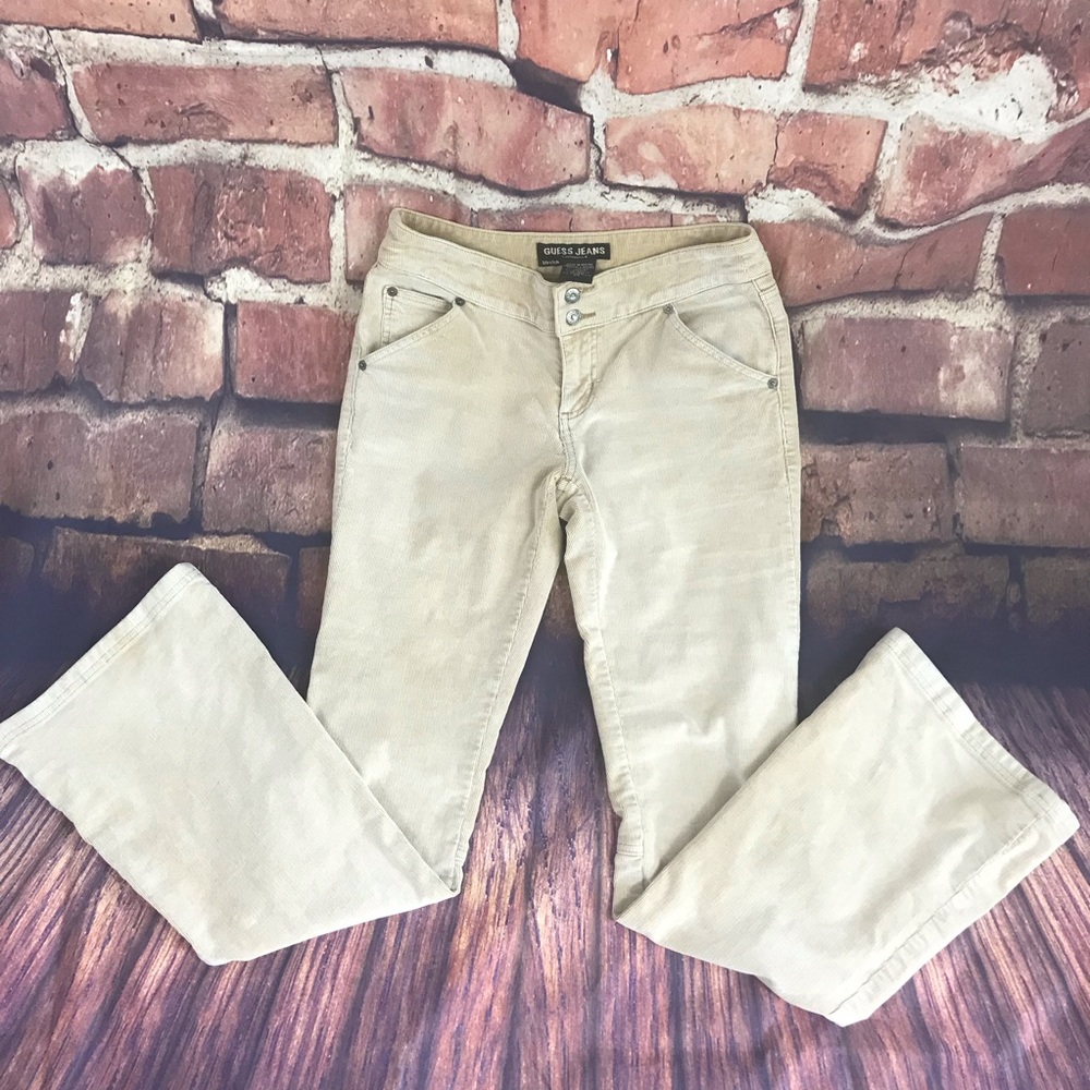 Guess Women Flare stretchy Corduroy Pants size 27